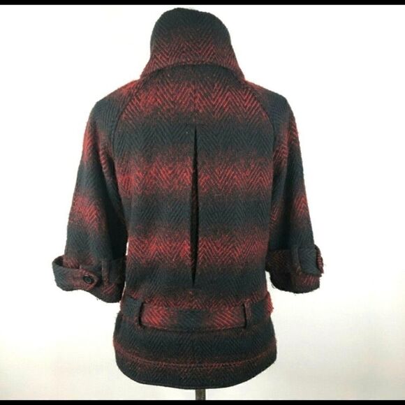 BB Dakota Wool Aztec Western Herringbone Coat Jacket - Picture 2 of 13